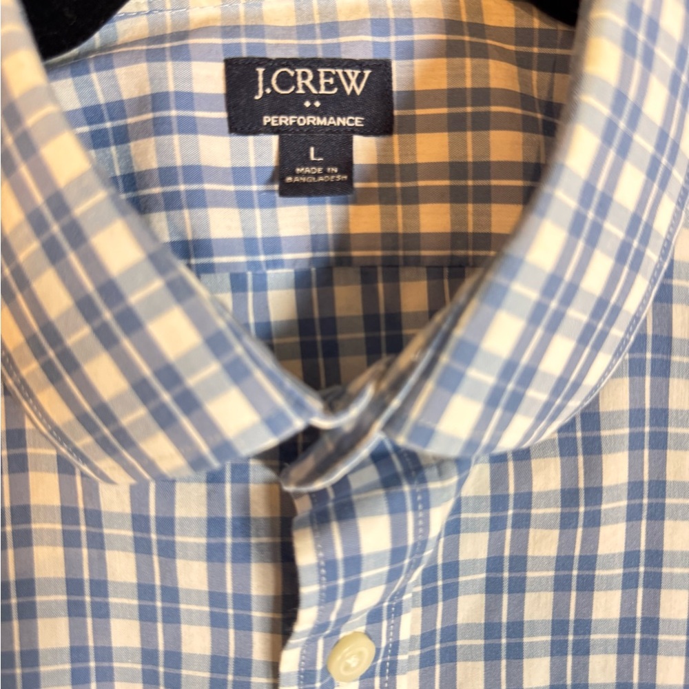 J.Crew Performance Blue Gingham Button Down Shirt… - image 2